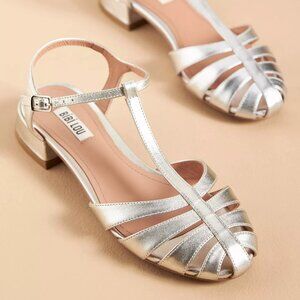 Bibi Lou Fisherman Sandals Womens Silver Anthropologie